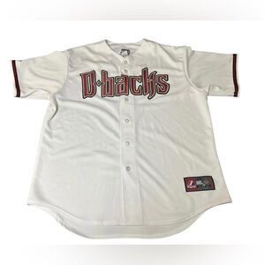 Majestic Men Arizona Diamondbacks Stitched Jersey White Sz XL